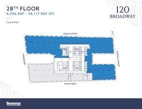 120 Broadway, New York, NY à louer Plan d’étage– Image 1 sur 3