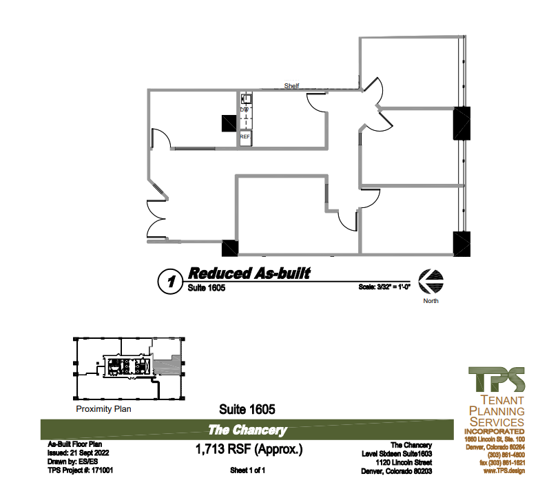 1120 Lincoln St, Denver, CO à louer Plan d’étage– Image 1 sur 1