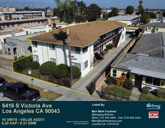 Plus de détails pour 6416 S Victoria Ave, Los Angeles, CA - Logement à vendre