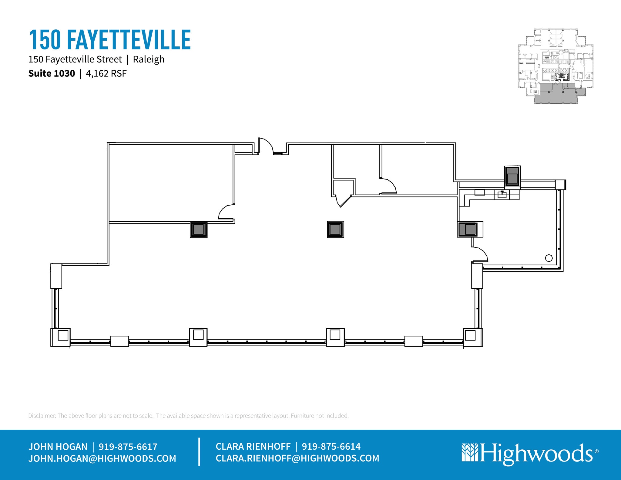 150 Fayetteville St, Raleigh, NC à louer Plan d’étage– Image 1 sur 1