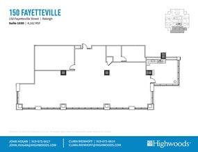 150 Fayetteville St, Raleigh, NC à louer Plan d’étage– Image 1 sur 1