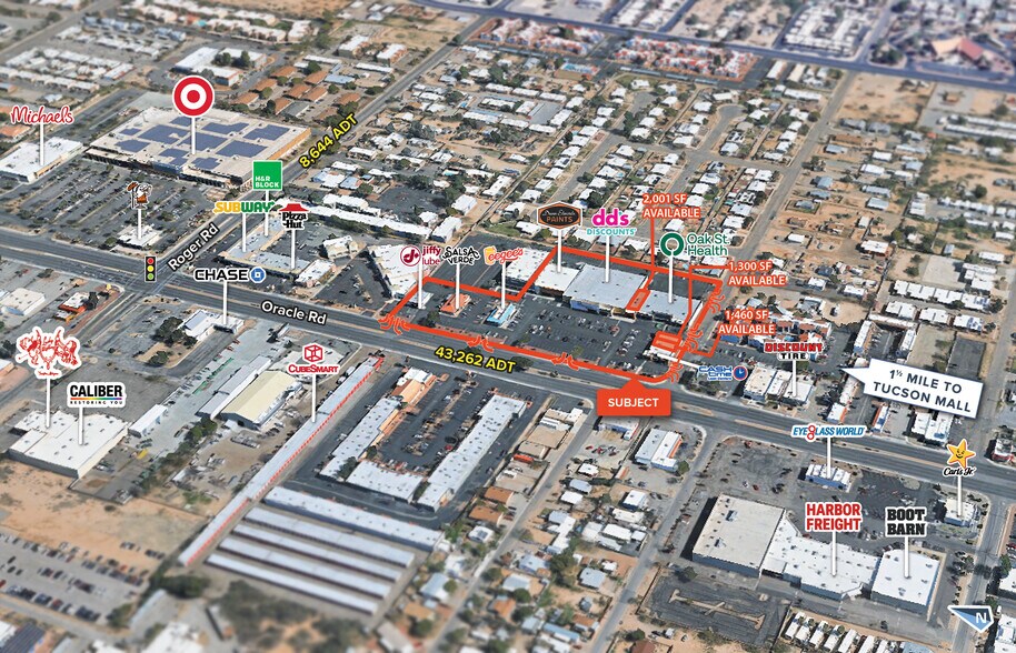 3820-3840 N Oracle Rd, Tucson, AZ à louer - Photo de l’immeuble – Image 1 sur 16