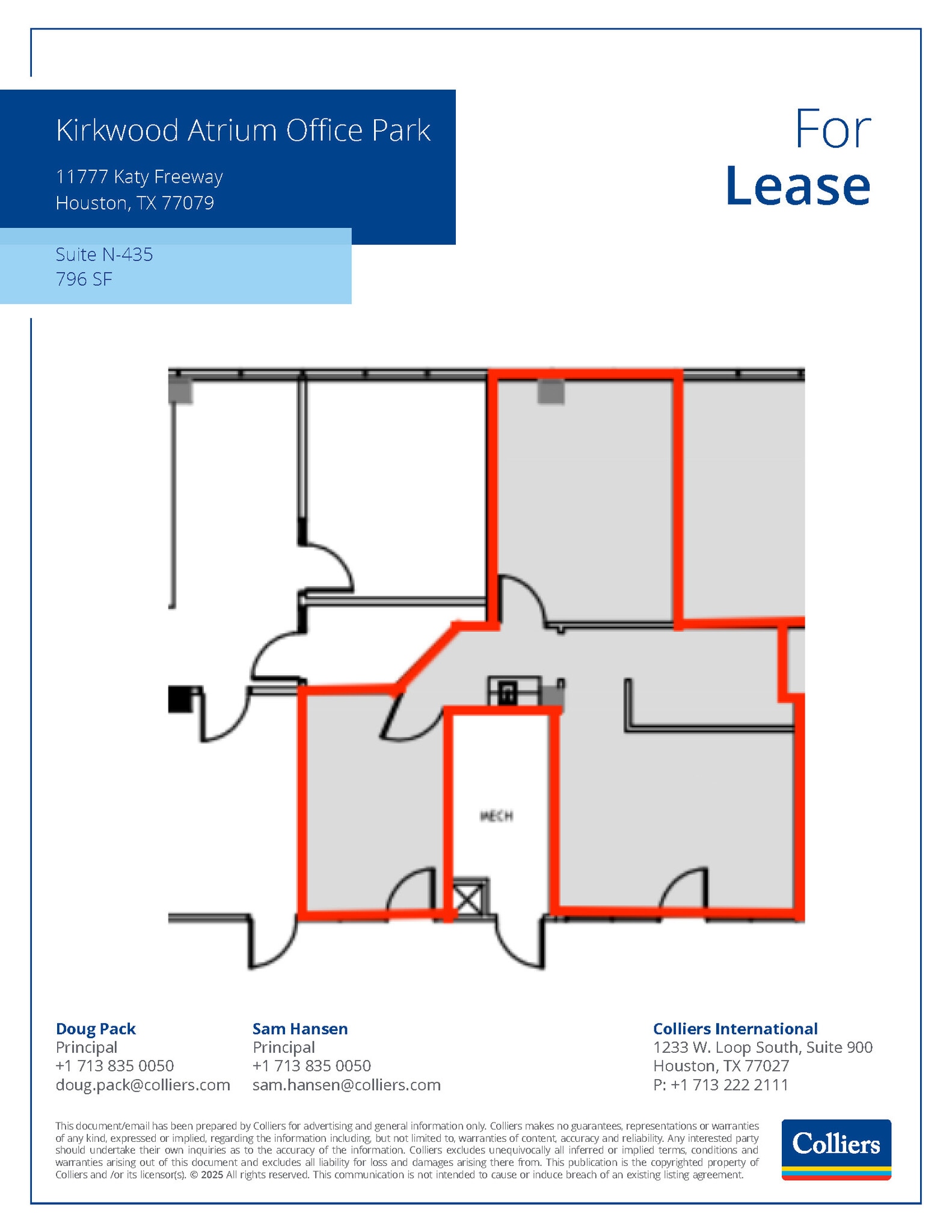 11777 Katy Fwy, Houston, TX à louer Plan d’étage– Image 1 sur 1