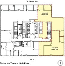 425 W Capitol Ave, Little Rock, AR à louer Plan d’étage– Image 1 sur 3