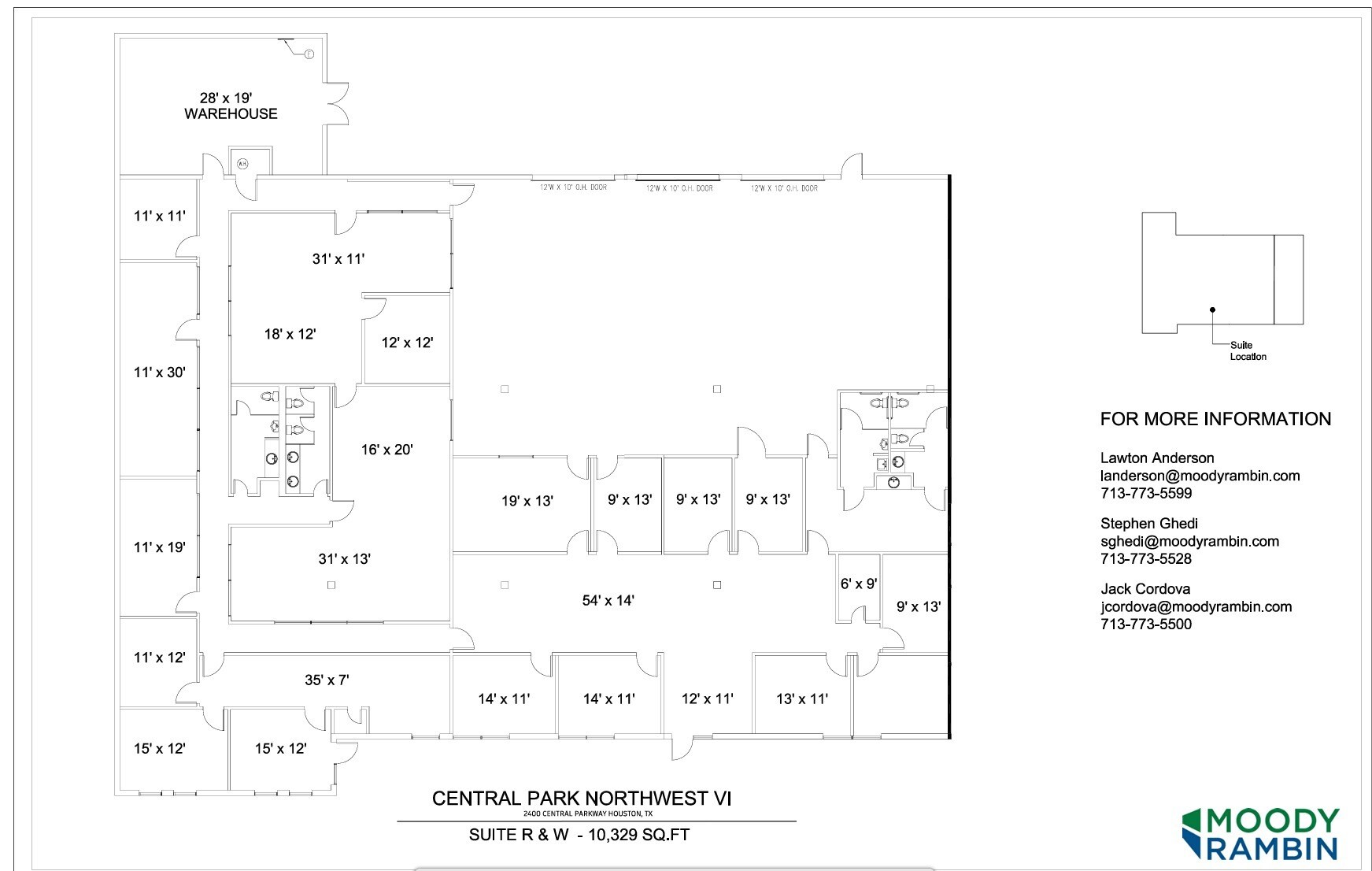 2500 Central Pky, Houston, TX à louer Plan d’étage– Image 1 sur 1