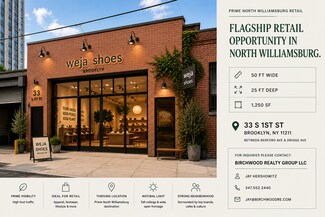 Plus de détails pour 33 S 1st St, Brooklyn, NY - Local commercial à louer