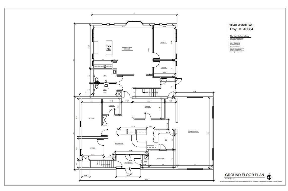1640 Axtell Dr, Troy, MI à louer Plan d’étage– Image 1 sur 1