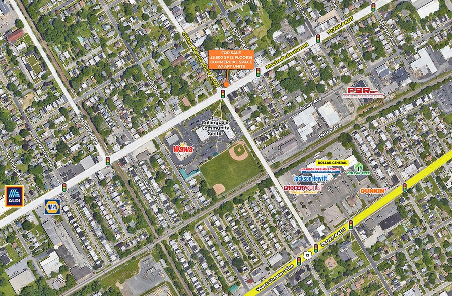 721-725 Macdade Blvd, Collingdale, PA à vendre - Aérien – Image 3 sur 11