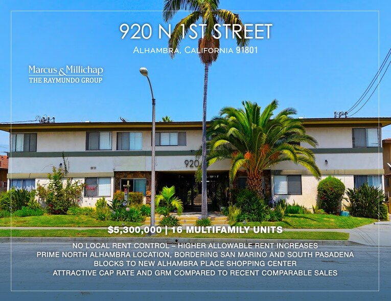 920 N 1st, Alhambra, CA à vendre - Photo de l’immeuble – Image 1 sur 22