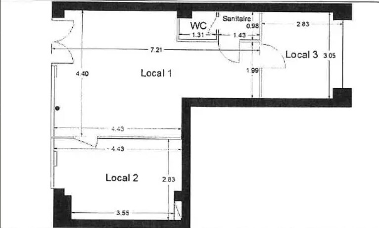 Bureaux/Local commercial dans Levallois-Perret à louer Plan d’étage– Image 1 sur 3