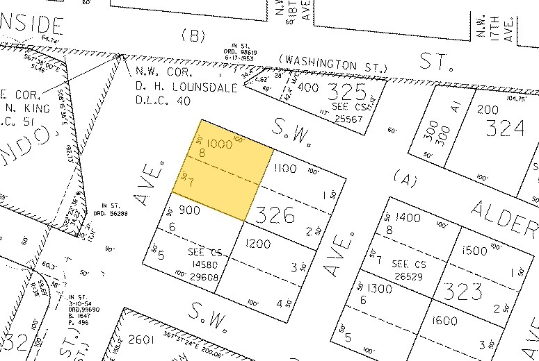 1736 SW Alder St, Portland, OR à louer - Plan cadastral – Image 2 sur 5