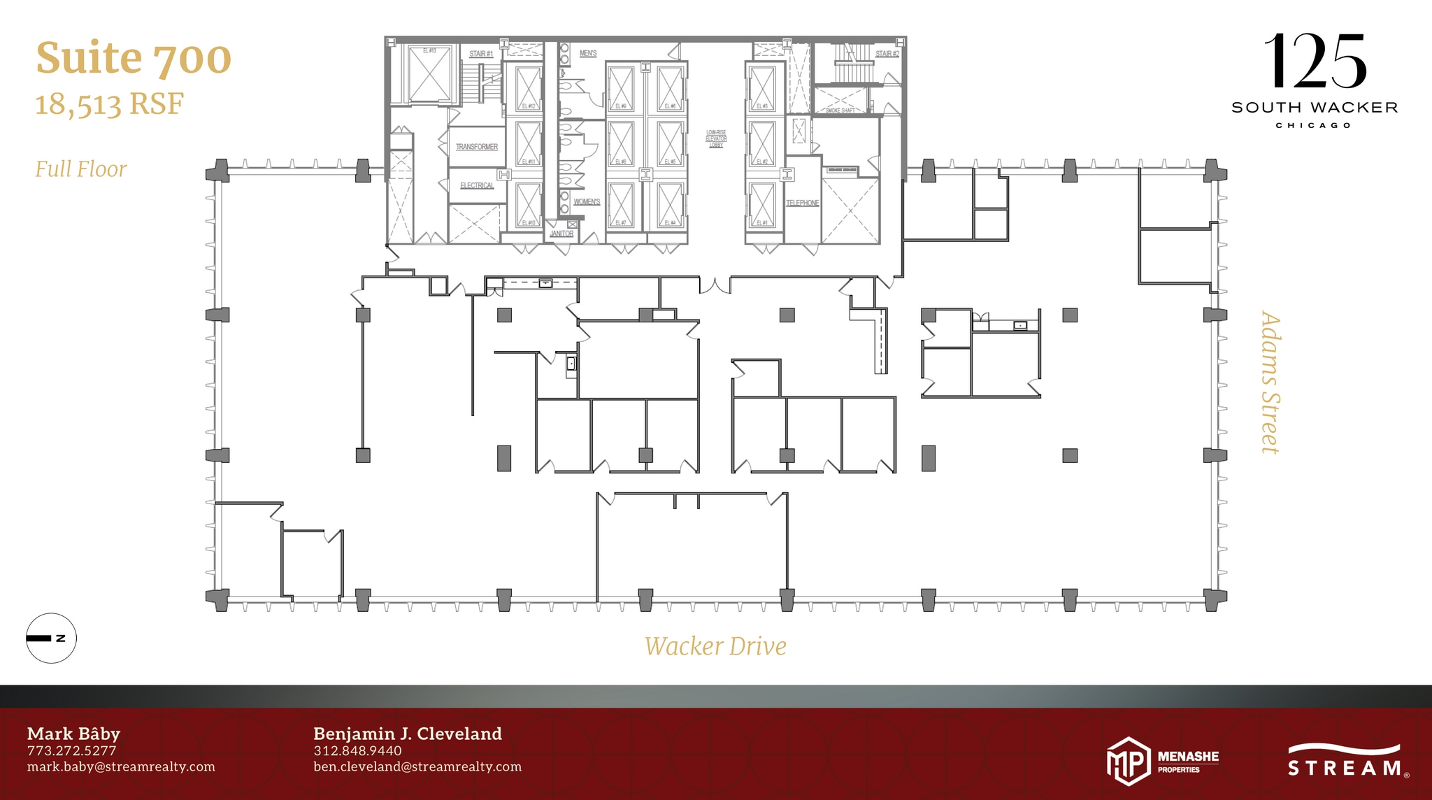 125 S Wacker Dr, Chicago, IL à louer Plan d’étage– Image 1 sur 1