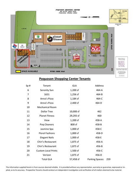 460 Wythe Creek Rd, Poquoson, VA à louer - Plan de site – Image 1 sur 1