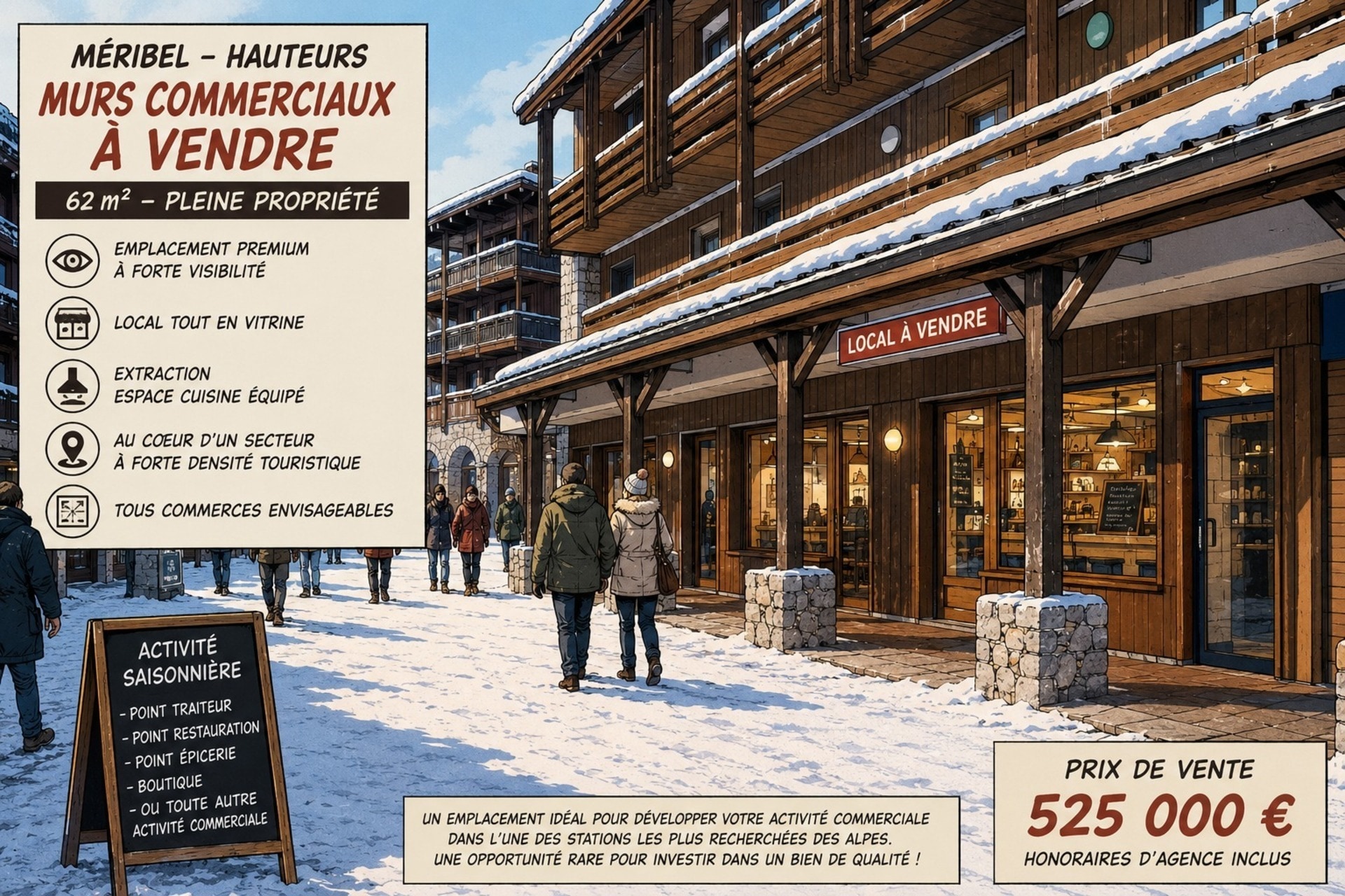 Local commercial dans Meribel Les Allues à vendre Photo de l’immeuble– Image 1 sur 2