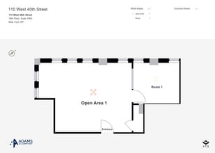 110 W 40th St, New York, NY à louer Plan d’étage– Image 2 sur 5