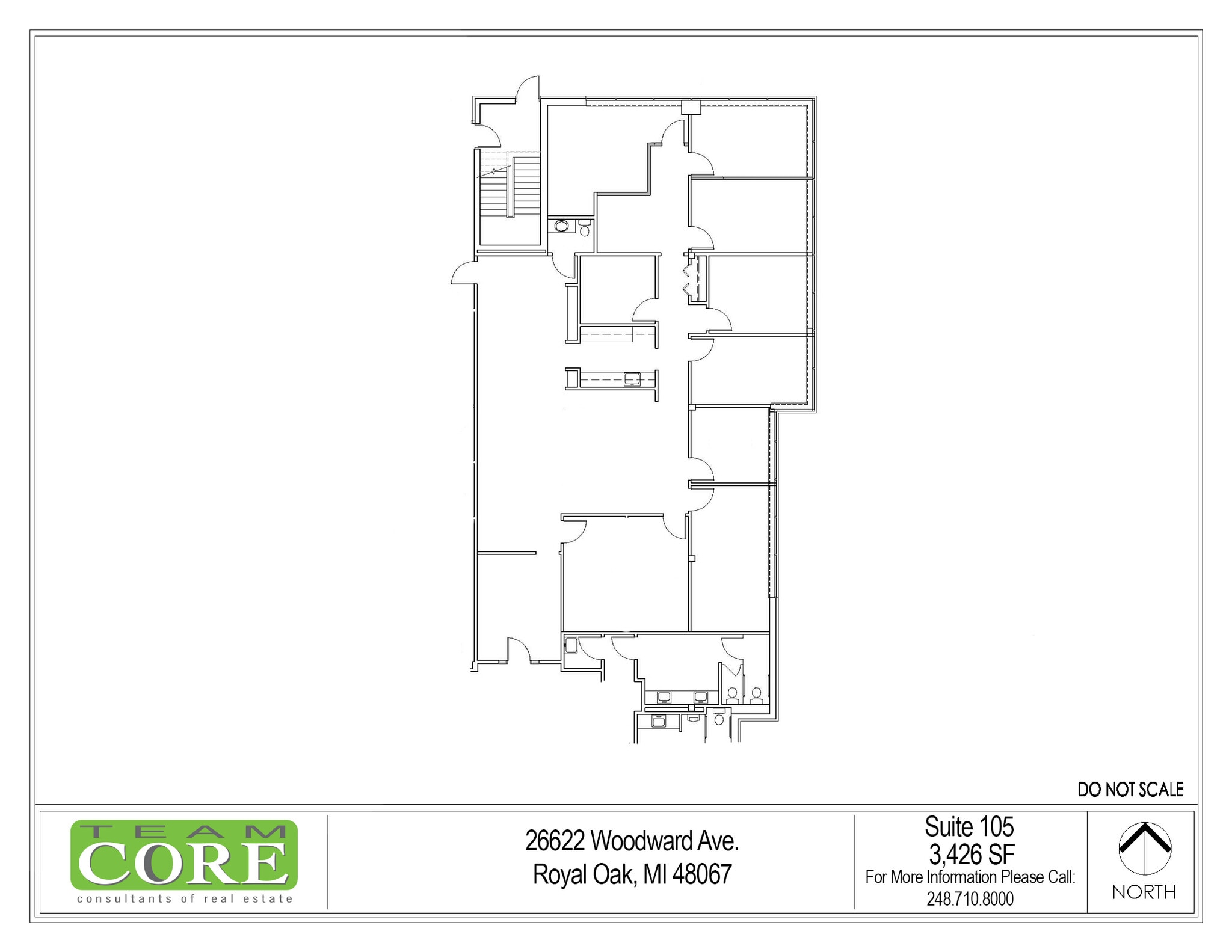 26622 Woodward Ave, Royal Oak, MI à louer Plan d’étage– Image 1 sur 1