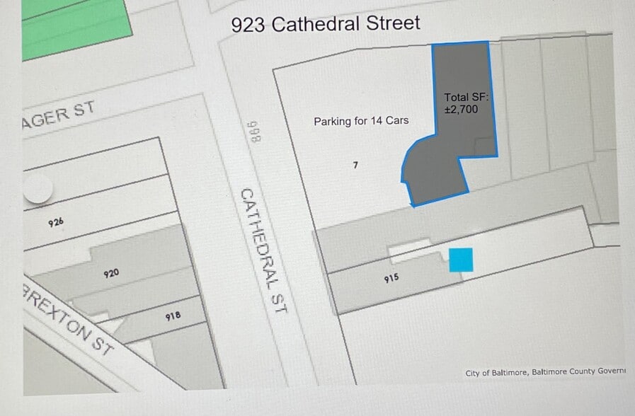 917 Cathedral St, Baltimore, MD à louer - Aérien – Image 2 sur 2