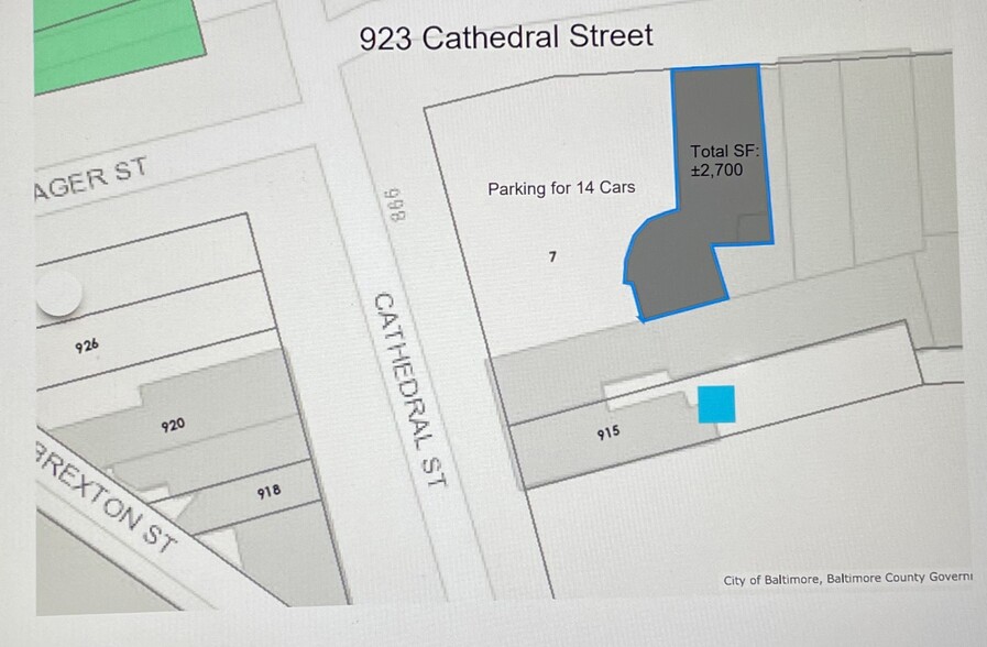 917 Cathedral St, Baltimore, MD à louer - Aérien – Image 2 sur 3