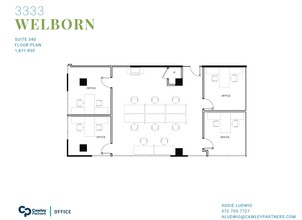 3333 Welborn St, Dallas, TX à louer Plan d’étage– Image 1 sur 4