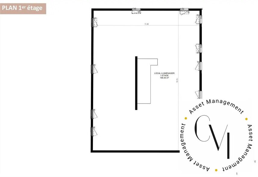 Bureau dans Déville-lès-Rouen à vendre - Plan d’étage – Image 3 sur 4