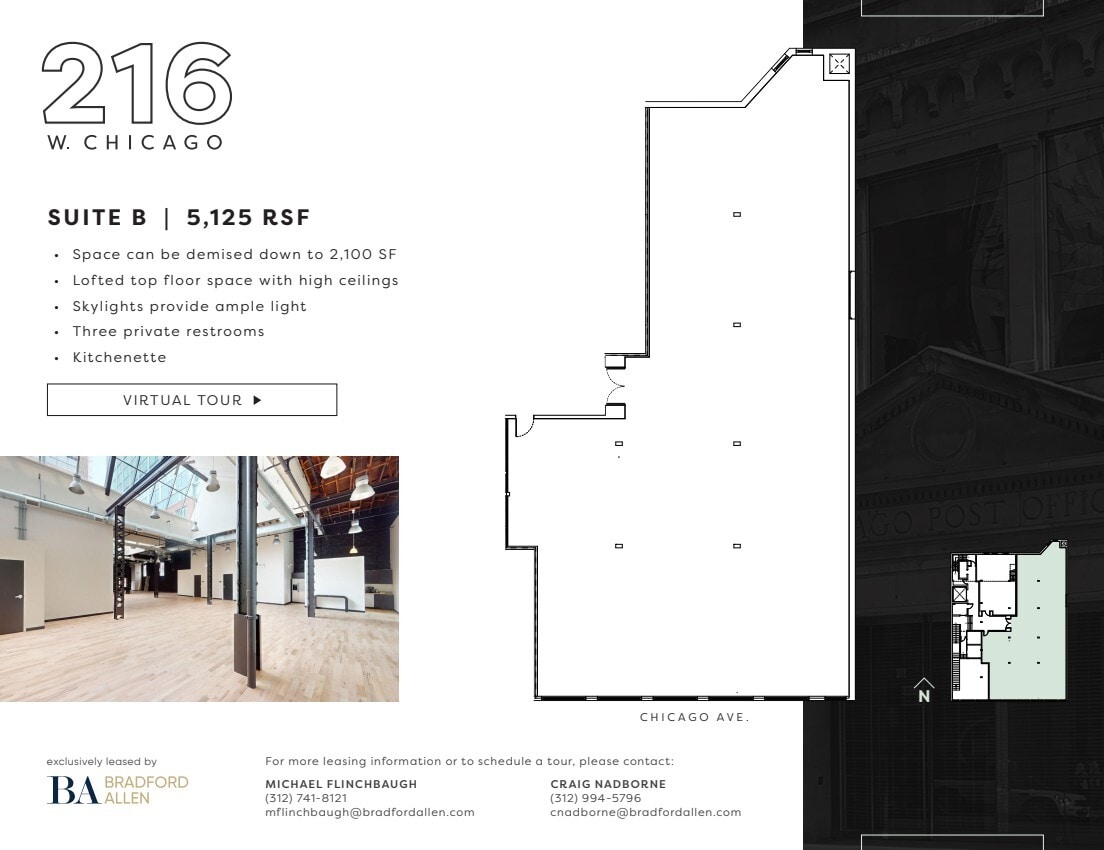 210-216 W Chicago Ave, Chicago, IL à louer Plan d’étage– Image 1 sur 10