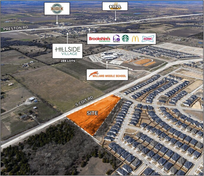 Coit Rd, Celina, TX à vendre - Aérien – Image 1 sur 5