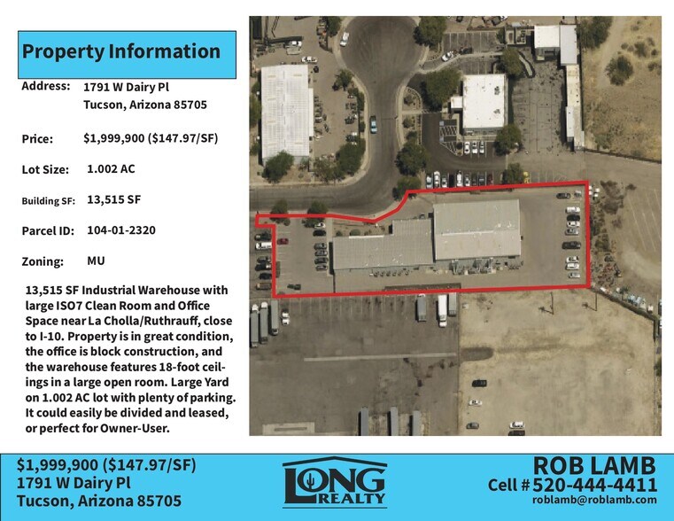 1791 W Dairy Pl, Tucson, AZ à vendre - Photo de l’immeuble – Image 3 sur 8