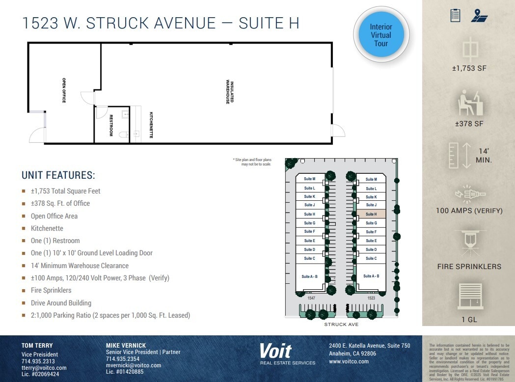 1523 W Struck Ave, Orange, CA à louer Plan d’étage– Image 1 sur 1