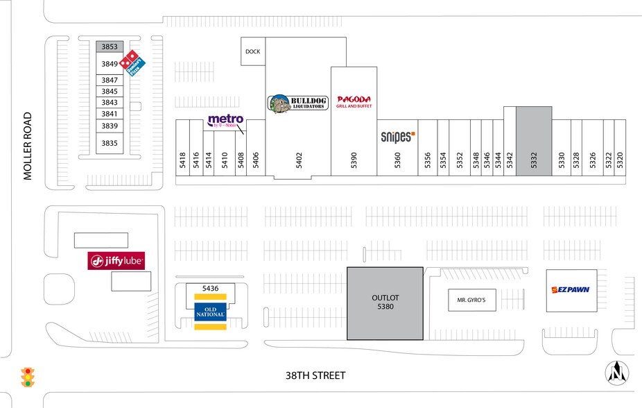 5380 W 38th St, Indianapolis, IN à louer - Plan de site – Image 2 sur 7