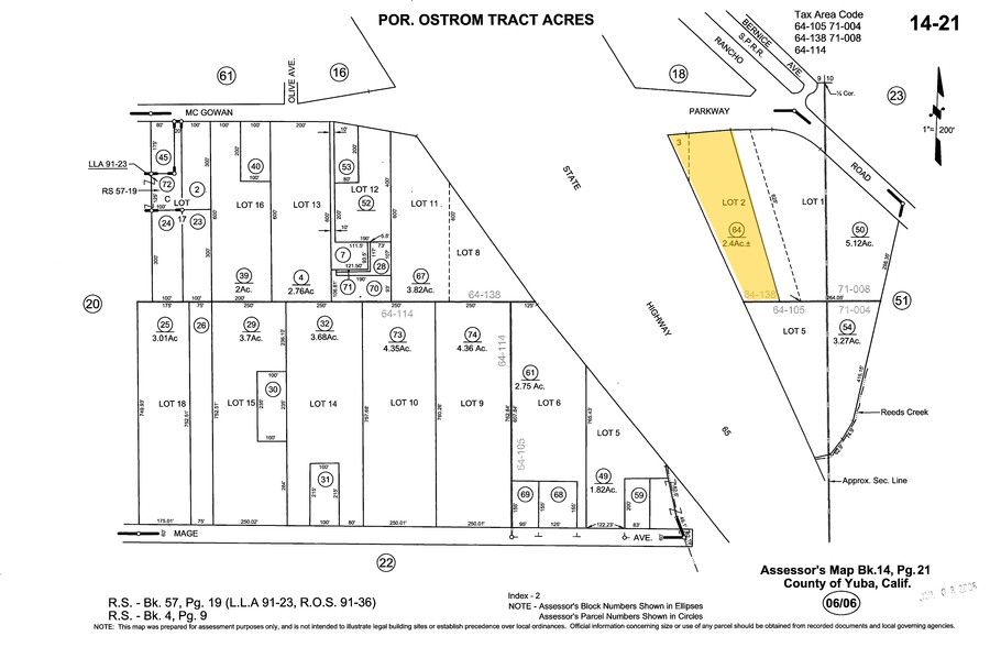 2484 McGowan Pky, Marysville, CA à vendre - Plan cadastral – Image 2 sur 13