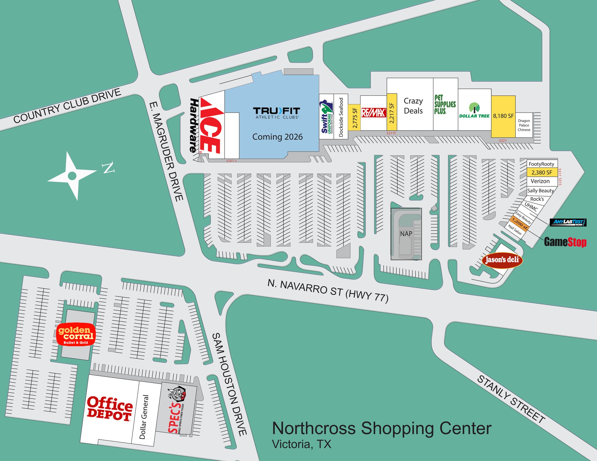 5201 N Navarro St, Victoria, TX à louer Plan de site– Image 1 sur 1