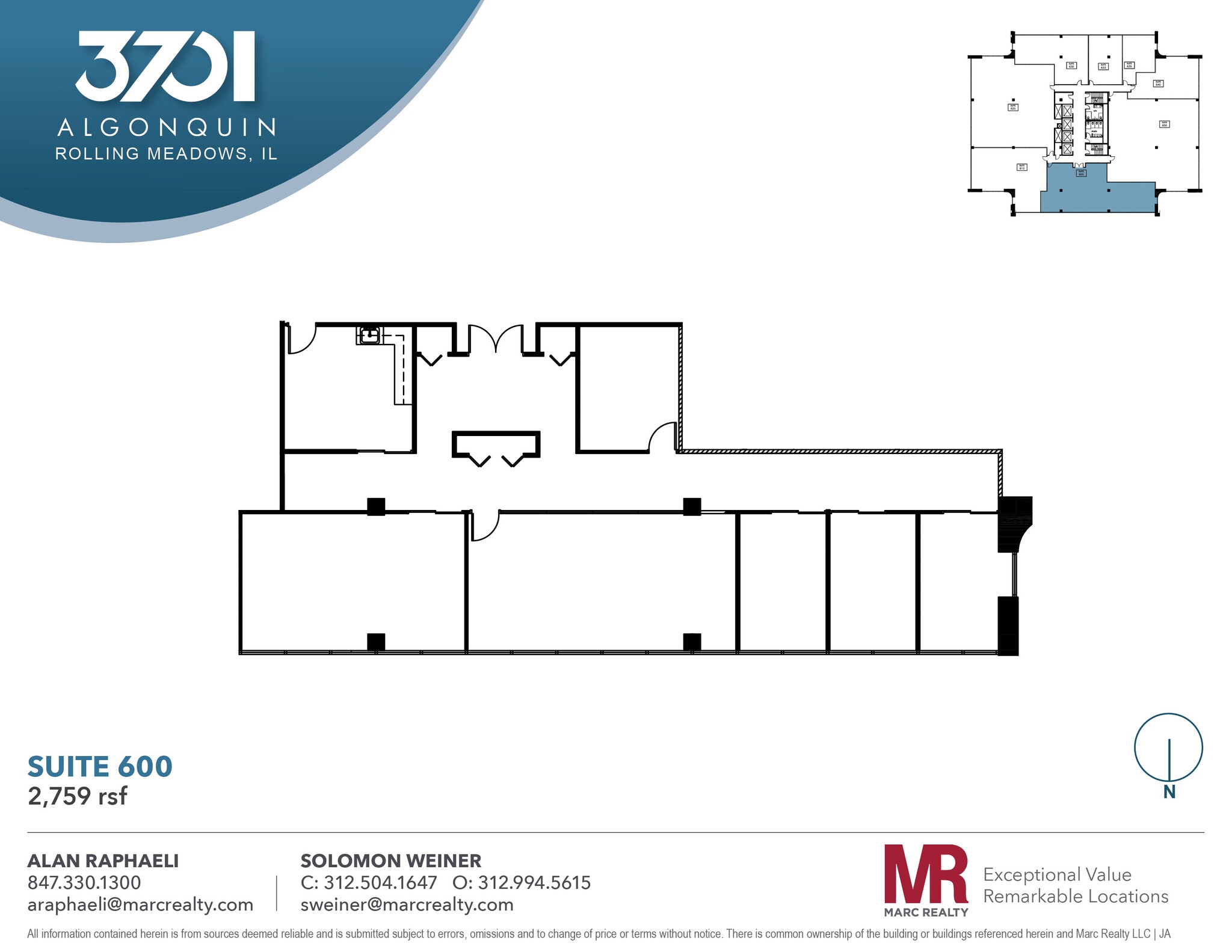 3701 Algonquin Rd, Rolling Meadows, IL à louer Plan d’étage– Image 1 sur 7