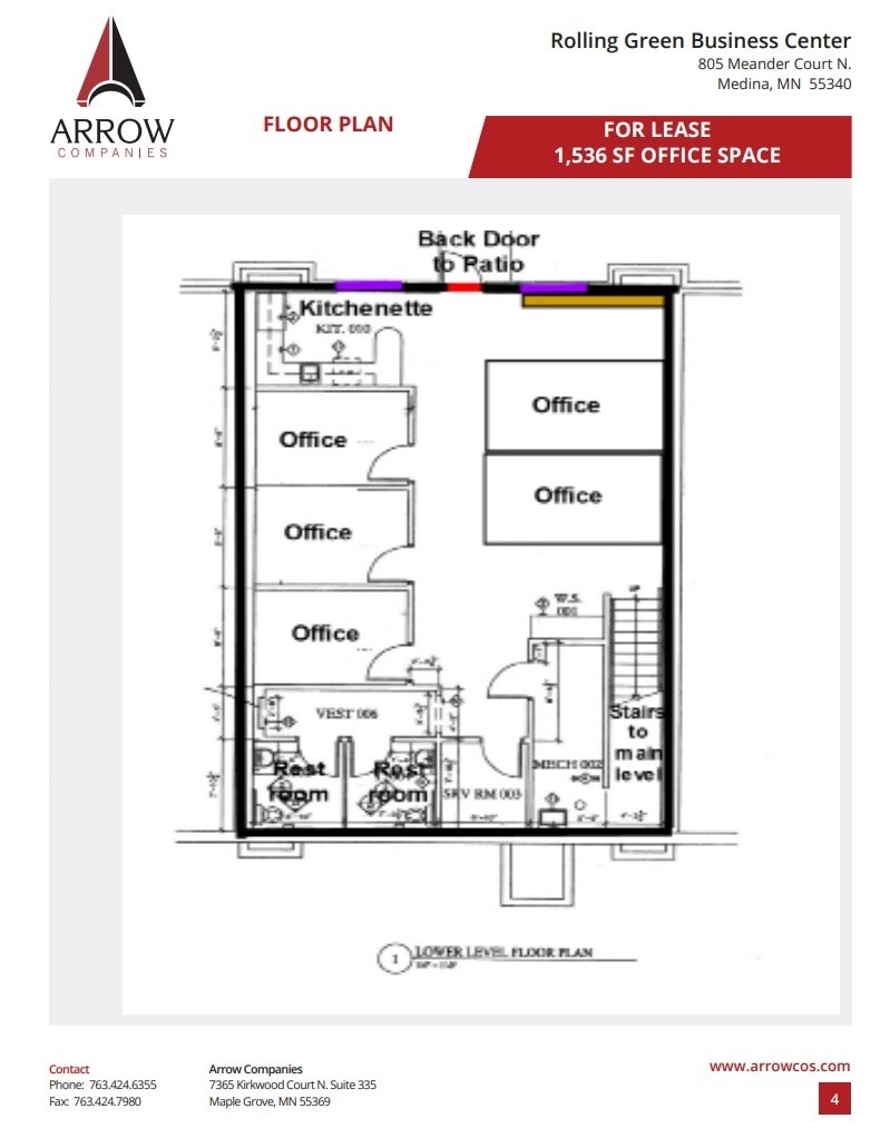 801-809 Meander Ct, Medina, MN à louer Plan d’étage– Image 1 sur 1