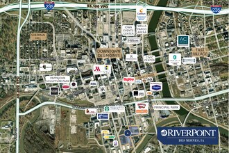 501 SW 7th St, Des Moines, IA - Vue aérienne vue de carte