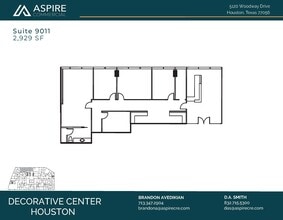 5120 Woodway Dr, Houston, TX à louer Plan d’étage– Image 1 sur 2