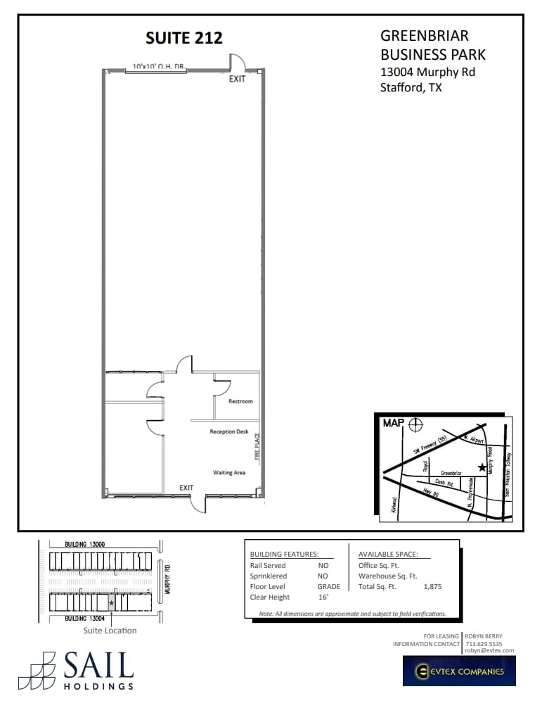 13000 Murphy Rd, Stafford, TX à louer Plan d’étage– Image 1 sur 1