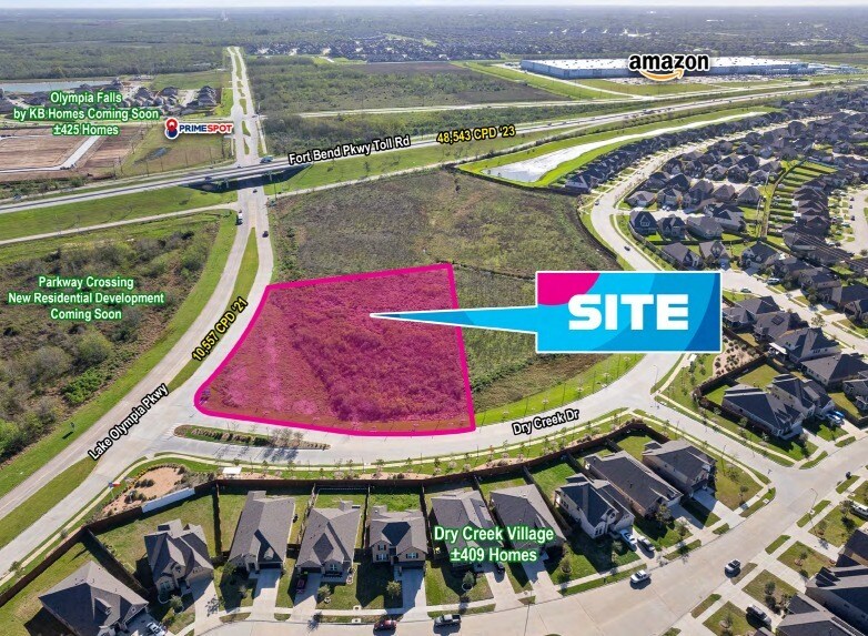 SWC Lake Olympia Pkwy & Ft Bend Pkwy Toll Rd, Missouri City, TX à vendre - Aérien – Image 2 sur 4