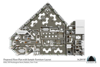 535 Washington St, Buffalo, NY à louer Plan d’étage– Image 1 sur 1