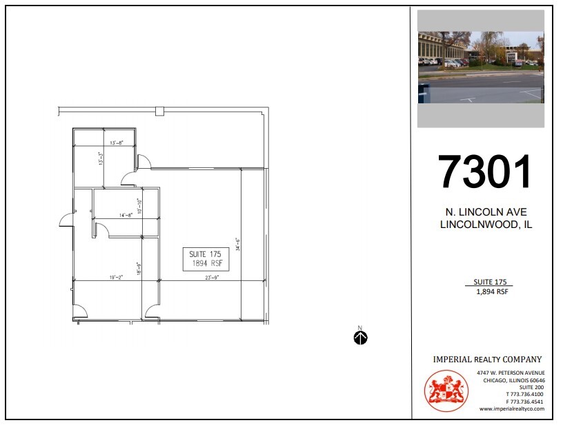 7301-7337 N Lincoln Ave, Lincolnwood, IL à louer Plan d’étage– Image 1 sur 5