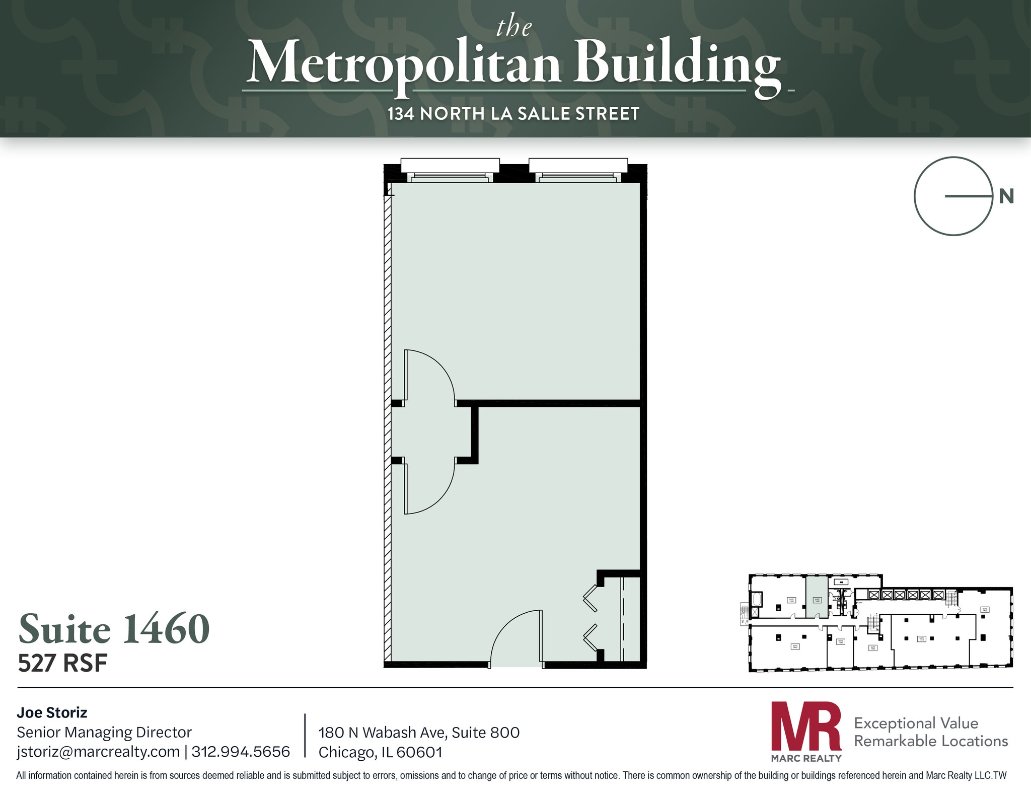 134 N LaSalle St, Chicago, IL à louer Plan d’étage– Image 1 sur 1