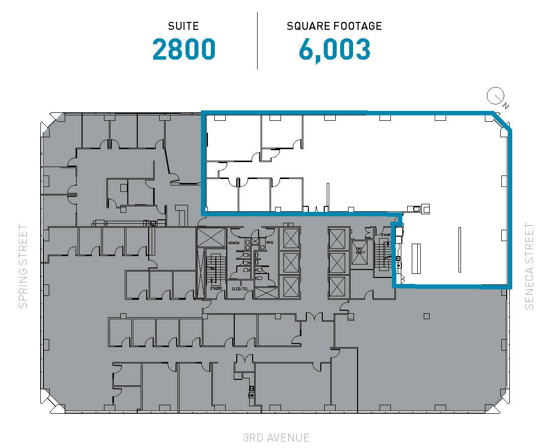 1111 3rd Ave, Seattle, WA à louer Plan d’étage– Image 1 sur 1