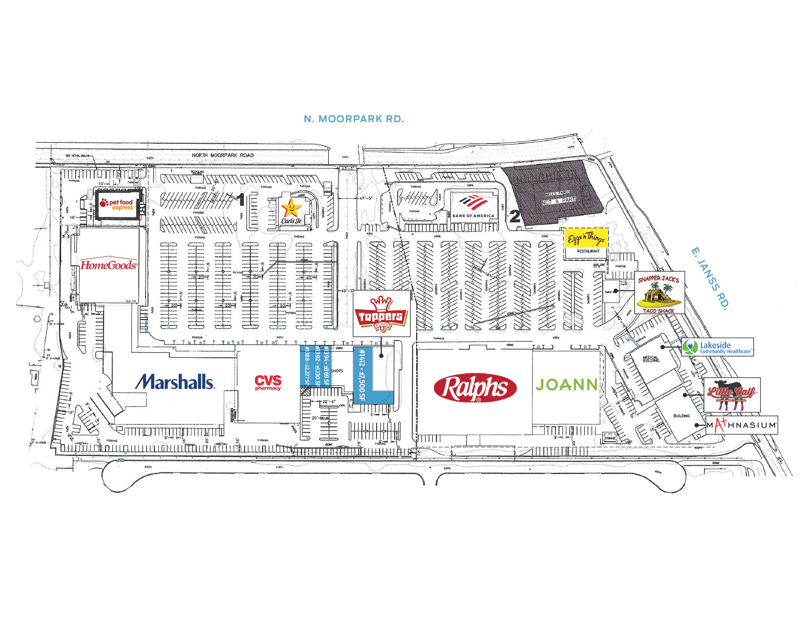 1300-1530 N Moorpark Rd, Thousand Oaks, CA à louer Plan de site– Image 1 sur 2