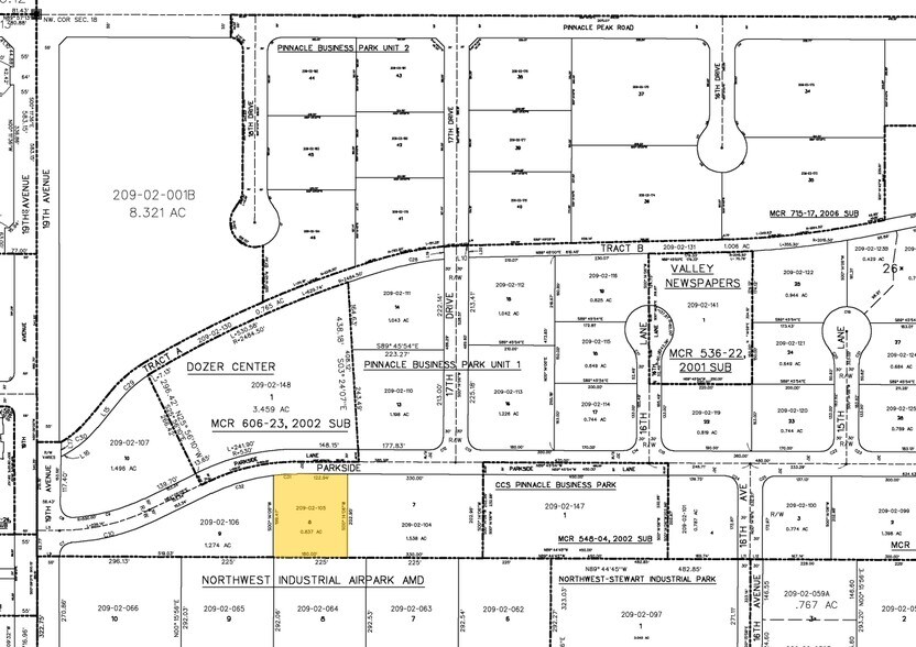 1801 W Parkside Ln, Phoenix, AZ à louer - Plan cadastral – Image 2 sur 3