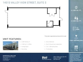 14515 Valley View Ave, Santa Fe Springs, CA à louer Plan d’étage– Image 2 sur 2