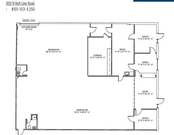 350 S Belt Line Rd, Irving, TX à louer Plan d’étage– Image 1 sur 1
