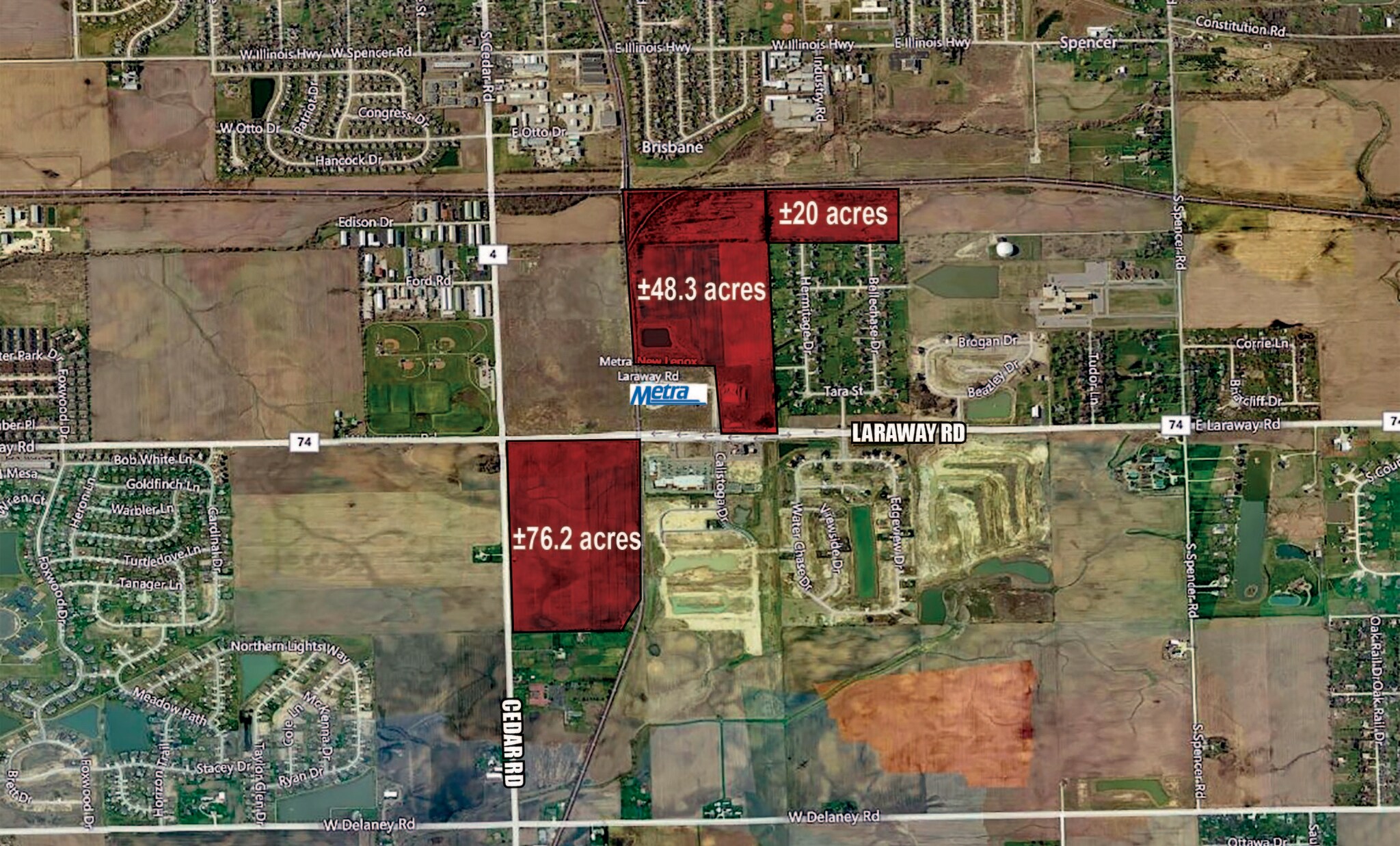 Cedar Road And Laraway Rd, New Lenox, IL à vendre Aérien– Image 1 sur 2