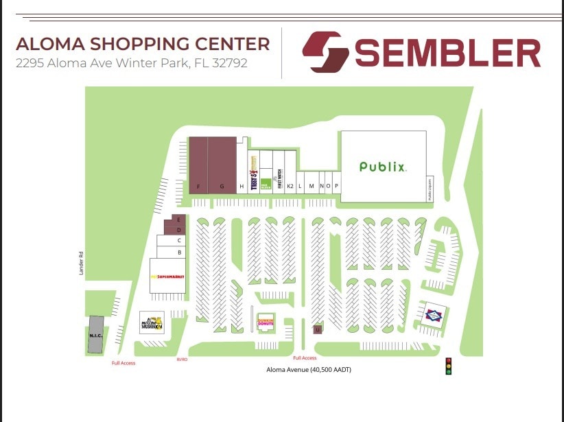 2015-2413 Aloma Ave, Winter Park, FL à louer Plan de site– Image 1 sur 1