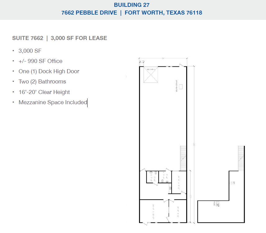 2501-2519 Gravel Dr, Fort Worth, TX à louer Plan d’étage– Image 1 sur 1