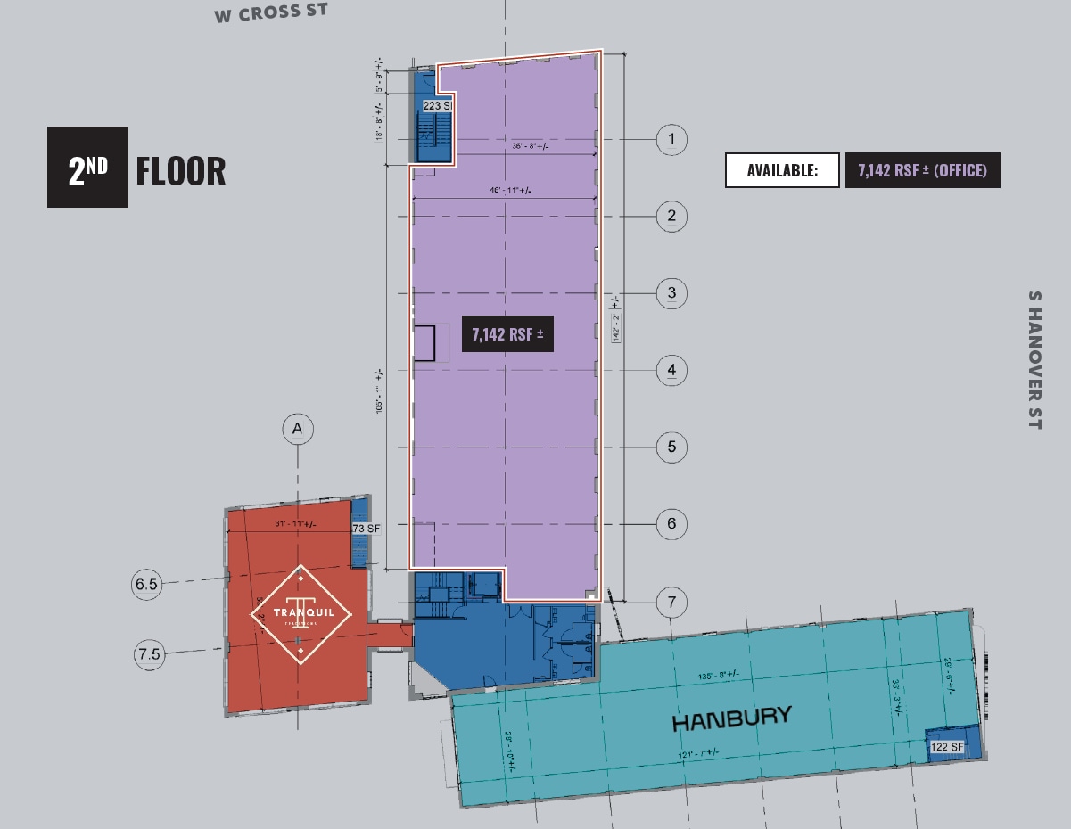 37 W Cross St, Baltimore, MD à louer Plan d’étage– Image 1 sur 6