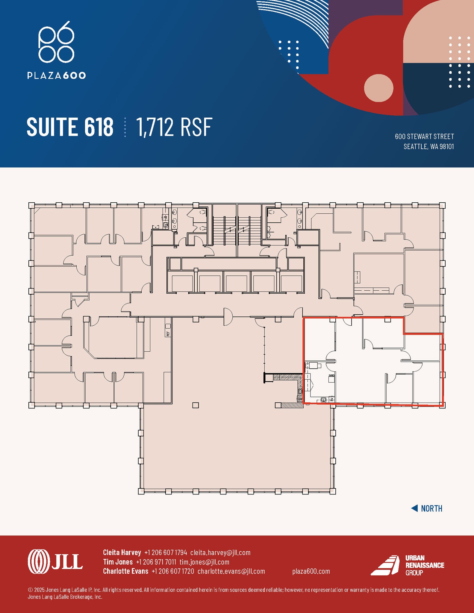 600 Stewart St, Seattle, WA à louer Plan d’étage– Image 1 sur 1
